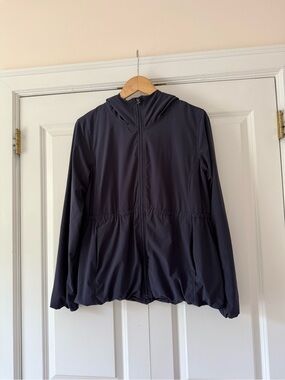 Lulu Lemon Ladies Lightweight Navy Hooded Utility Jacket